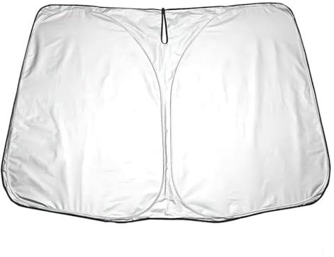 LXWUVIDD Parasol Coche Delantero para Ford Focus MK4 Berline 4 Portes C519 2018-2021, Parasol Auto Parabrisas Anti-Ultravioleta Plegable Accesorios para Auto,White