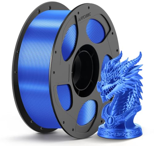 ANYCUBIC Silk PLA Filament, Seidentexturen Prächtige Farbe, 1KG Blau | Seiden PLA, Einfach zu drucken, Steuerbarer Glanz, Bruchfest