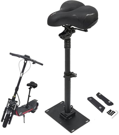E Scooter Sitz, ZT3Pro Elektroscooter Stoßdämpfendes Kissen Höhenverstellbar 45-65cm Rollersitz Klappbar Sattel für E Scooter mit Straßenzulassung Roller Erwachsene für Langstreckenradfahren