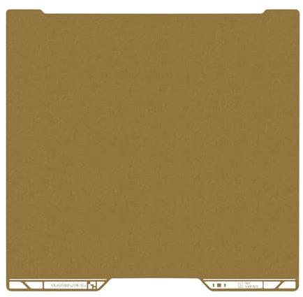 HzdaDeve 355X346.5MM PEI Blatt für Labor H2D/H2S Build Plate Doppelseitiges strukturiertes Druckbett Flexible Federstahl Plattform Board für Bambu Lab H2D Combo/H2D Laser Full Combo 3D Drucker (Gold)