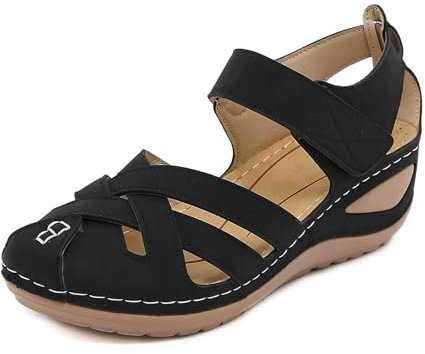 Sandali Trekking Donna Comode Sandali Ortopedici Da Donna Con Zeppa Scarpe Casual Scavate Intrecciate Supporto Per Arco Plantare Ortopedico Offerta Camminata Moda Scarpe Sportivi Antiscivolo Trekking