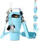 MPXEAVG Bolsa para Stanley Cup 1.2L/40oz, Stanley Accesorios, con Compartimento para Teléfono Móvil, Mosquetón y Correa de Hombro Ajustable, para Senderismo, Viajes, Camping (Azul)