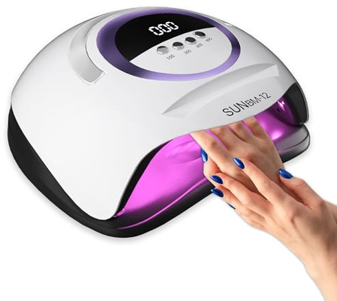 UV Lamps for Gel Nails / 300W UV Nail Lamp with 72 Beads, Large LED Display, Auto Sensor and 4 Timer Settings for Fingernails and Toenails/UV Nail Lamp for Home and Salon Use (300W 72 Beads)