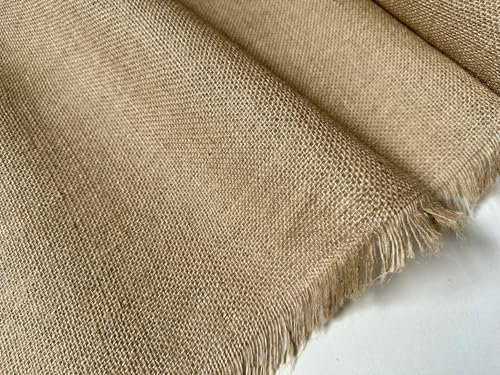 Gefärbter Jutestoff aus Sackleinen, 284 g, feine natürliche Jute, Hochzeits-Tischläufer, Vorhänge, 150 cm bis 160 cm breit, naturfarben, Meterware
