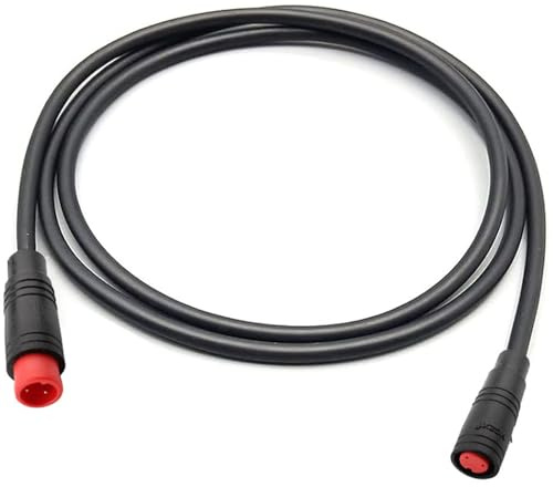 RUNCCI-YUN Ebike 2 Pin Waterproof Extension Cable Connector e-bikes male and female Plug Wire,2 pin cable connector,for electric bike light,Throttle,Ebrake-150cm M8