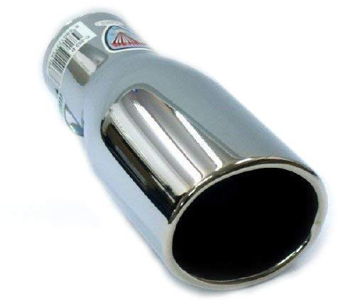 Auspuffblende Oval Endrohr Edelstahl Auto Endrohrblenden Auspuffendrohr Auspuffrohr Tuning Universell Schalldampf Blende Sport Oval Chrom Auspuffspitzen 43-57 mm