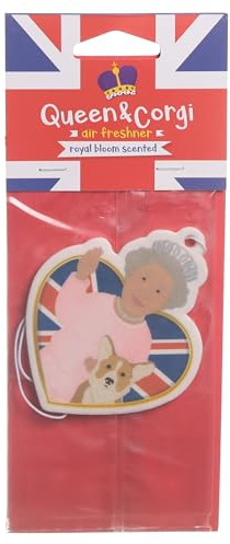 Puckator Royal Bloom Queen and Corgi Air Freshener - Diffuser Room Fragrance Air Fresheners For Home Bathroom - Small Aroma Mist Scent Diffusers - Odour Neutraliser Freshener Cigarette Smoke Remover