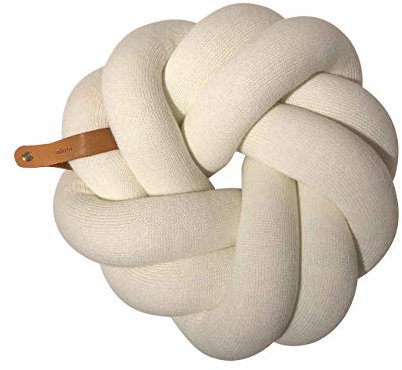 Adorist - Knotenkissen - Blossom - geknotetes Kissen - Knotenform - Dekokissen - Ellenbogenablage - Snow Weiß