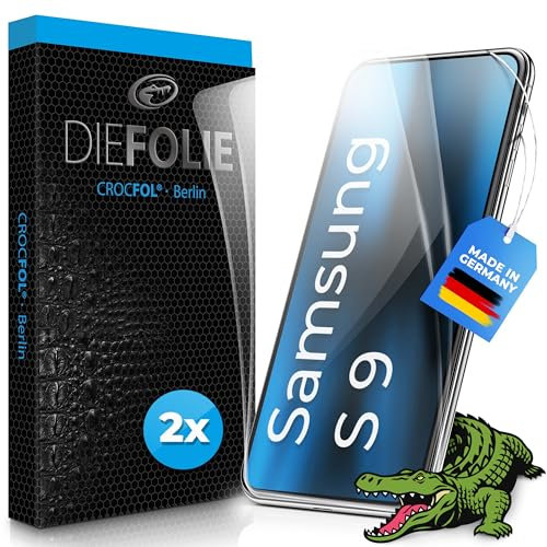 Crocfol Schutzfolie vom Testsieger [2 St.] kompatibel mit Samsung Galaxy S9 - selbstheilende Premium 5D Langzeit-Panzerfolie - für vorne, hüllenfreundlich