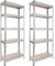 Arebos Schwerlastregal 2er Set | 180x75x30 cm | 350kg Tragkraft | 5 MDF-Platten | Einfache Montage durch Stecksystem Regal Lagerregal Kellerregal Steckregal Werkstattregal | verzinkt