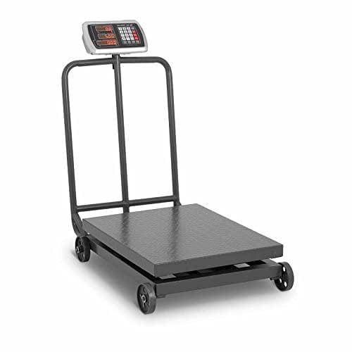 Steinberg Systems Plattformwaage 600 kg rollbar Genajuigkeit 100 g LED-Display Industriewaage