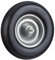 Relaxdays Roue de brouette Caoutchouc, Rechange avec axe, 4.80 4.00-8, Caoutchouc polyuréthane, 100 kg, Gris et Noir