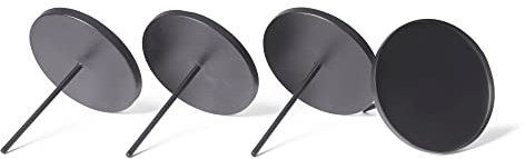 Novaliv 4X Kerzenpick Flach, 9 cm SCHWARZ Kerzenhalter für Adventskranz Kerzenpin Weihnachtskranz