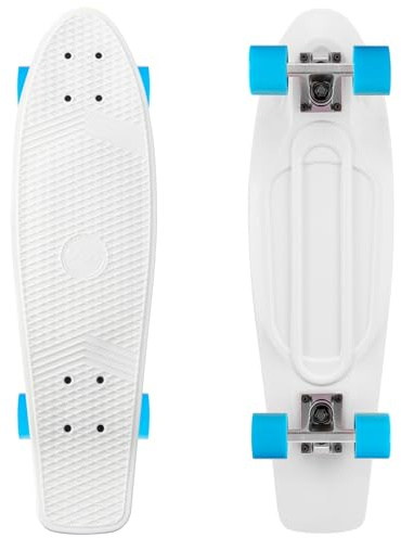 KMX Klassisches Mini Cruiser Skateboard für Kinder,Erwachsene | Tragbarer Compact für Jungen,Mädchen,Schüler,Kinder,Erwachsene,Anfänger.Laufruhige Lager,PU-Rollen,Aluminium-Achsen