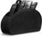 Leather Remote Control Holder with 5 Compartments TV Remote Caddy Store Box,Desktop Organizer for Controller, Glasses and Media Player,Pen Storage(Black)