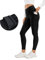CRZ YOGA Damen Thermo Leggings mit Taschen Winter High Waist Fleece Sportleggins Yoga Leggins Warm Thermal Sporthose - 64 cm Schwarz 38