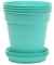 Mintra Home Gartentöpfe, Blumen, Kräuter, Pflanzen, für drinnen und draußen, bunt, Großhandel, Großhandel, Großhandel, Blaugrün, 15 cm Durchmesser, 4 Stück