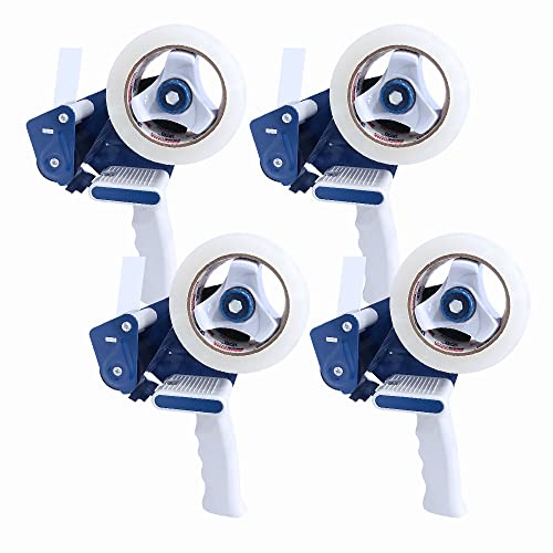 P PERFECTAPE Heavy Duty Packing Tape Gun, 2 Width, 180 Yards Length, 4-Pack, Semi-Automatic, Metal Plastic, Tape Dispenser