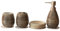 Percilun - Set Bagno Accessori Completo in Resina - Moderni - 4 Accessori Porta Sapone e Spazzolini -