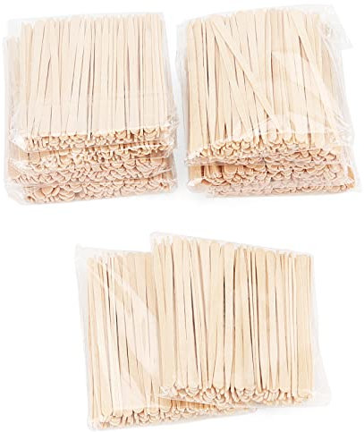 JAPCHET 1000 PCS Eye brow Waxing Sticks, Small Wax Spatulas, Mini Wooden Waxing Spatulas Tongue Depressors for Hair Eyebrow Removal