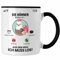 Trendation - Die Hühner Rufen An Tasse Geschenk für Hühner Züchter Besitzer Geschenkidee Lustig Spruch Bauern Bäuerin (Schwarz)