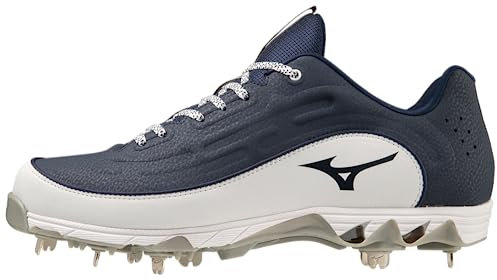 Mizuno Herren 9-Spike Ambition 3 Baseball-Stollen, Navy-Weiß, 42 EU