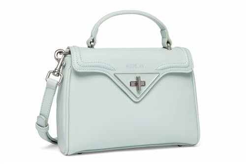 Replay Damen Handtasche aus Kunstleder, Pastel Cobalt Blue 449 (Türkis), Onesize