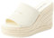 Calvin Klein Jeans Alpargatas de Cuña de Lona para Mujer Espadrilles, Marfil (Creamy White), 39
