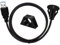 FENOHREFE Câble d'extension USB pour tableau de bord de voiture avec montage sur panneau de type A mâle vers prise C femelle, câble adaptateur USB C encastré