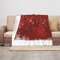 HAHAFU Warme Weihnachtsdecke, personalisierbarer Druck, saugfähig, weiche Flanelldecke für Bett, Sofa, 125 x 100 cm