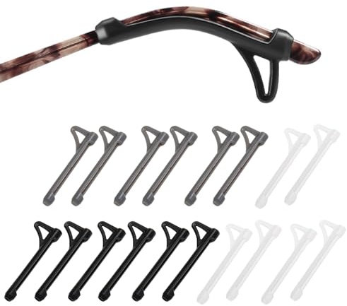 Anti Slip Glasses Ear Grips, 9 Pairs Silicone Eye Glasses Arm Grips Covers Ear Cushions Hooks Soft Eyeglasses Retainers for Spectacle Sunglasses