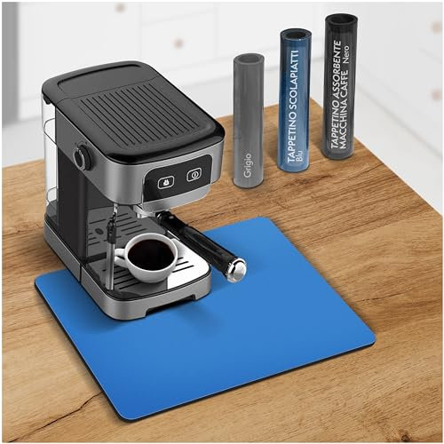 Tappetino Macchina Caffe - Tappetino Scolapiatti Assorbente Cucina by Creative Corner - Tappetino Assorbente Cucina - Tappeto Macchina Caffe (Blu, 40 x 30 cm)
