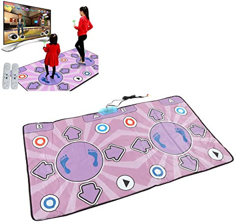 Dance Mat Games for TV, Dance Mats Children's Gifts,Wireless Music, Electronic Dance Mats,Exercise Fitness for Two Users,with AV USB Interface,Non-Slip Dance Step Pad, Dance Mat for Children Adults