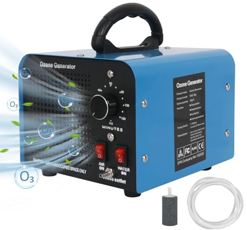 Ozoner-Generator, 32.000 MG/h, 2 Reinigungsmodi, Luft- und Wasserreiniger, Ozoner, Geruchsentferner, mit Timer 120 Minuten, für Büro, Restaurant, Hotel, Garage