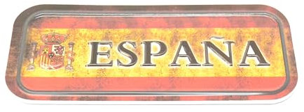 3D Metal Fridge Magnet. 12 cm x 5 cm Torro, Flag of Spain. Sevillian Fan Foam Fridge Magnet.
