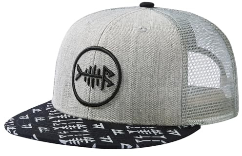 Bassdash Cappello Trucker a Tesa Piatta Regolabile Snapback Hat Mesh Back per Uomini Donne Pesca Caccia