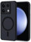 XTCASE Cover Magnetica per Xiaomi Redmi Note 13 Pro 4G/Poco M6 Pro 4G, Ultra Sottile Custodia Traslucida Opaca Retro Resistente ai Graffi Paraurti in TPU Antiurto Protettiva Case, Nero
