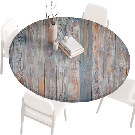 Tischdecke Rund Gartentischdecke Rund 140 120 80 60 cm, Spanntischdecke Rund Tablecloth, Tischdecke Rund Outdoor Abwaschbar Tischtücher, Round Table Cloth, Runde Tischdecke für draußen 100cm H