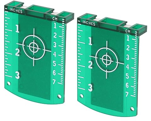 Risegun Laser Zieltafel, 2 Stück Magnetische Laser Zielplatte für Ersatz, Lasermess Zubehör, schnelle Lesegeschwindigkeit, für Eine Verbesserung der LaserSichtbarkeit
