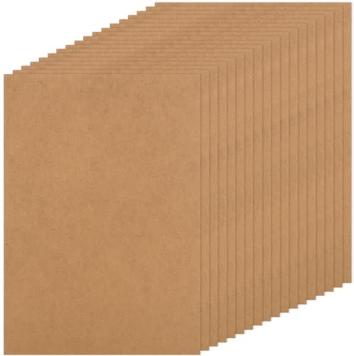 AHAQU 30PCS A4 MDF Wood Boards 3mm Thick Wood DIY Craft Project Board, 30 x 21cm MDF Blank Sheets for Painting, Modelling, Engraving, Fretwork, Arts