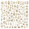 100 Stück Charms Anhänger, Charms anhänger Gold, Charms Anhänger Set, Anhänger für Armbänder, zum Schmuck Basteln, Gemischte Anhänger Kette, Armbänd Ohrringe Halskette