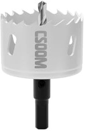 CSOOM Scie-cloche bimétallique M42, 57 mm, blanche, pour outils de perçage dans le bois, le plastique, les plaques de plâtre et la tôle