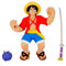 Heroes of Goo Jit Zu Bandai - Supagoo Luffy Figura de Acción Extra Grande - El capitán de One Piece con Poderes Gomu Gomu ¡Estíralo como Nunca Antes y Conquista los Mares! CO42939