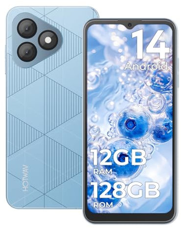 HOTWAV Note 15 Pro Smartphone (2024) Android 14 Telefono Cellulare 6,6'' HD+,12GB RAM+128GB ROM/1TB TF 5160mAh Dual SIM 4G 13MP Fotocamera 5G WIFI Telefoni Offerta, 3 Slot/GPS/OTG/Face ID/Fingerprint