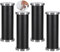 Lot de 4 pieds de meubles réglables en métal pour table basse en verre, autocollants pour salle de bain, meuble TV, noir (40 cm)