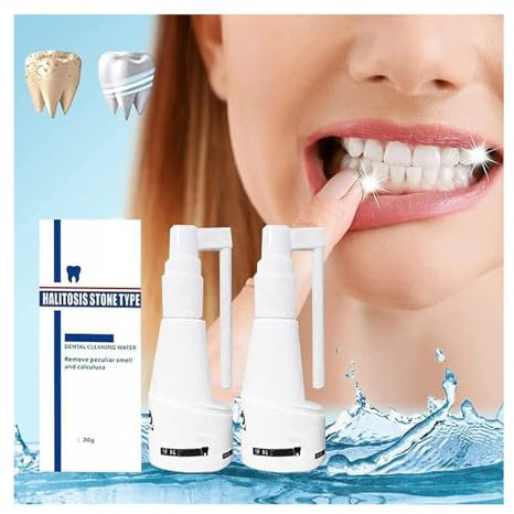 Calculusfree Lot de 2 sprays dentaires dissous pour enlever le tartre dentaire, spray rafraîchissant pour la bouche, dentifrice intensif pour enlever les taches, irrigateur buccal portable