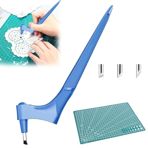 Craft Kit, Crafters Companion Tool DIY Crafts Kit, Craft Tools Bag Pen with 3 Slice for Stencils and Mat, 360 Degree Rotating Stainless Steel Craft Kit