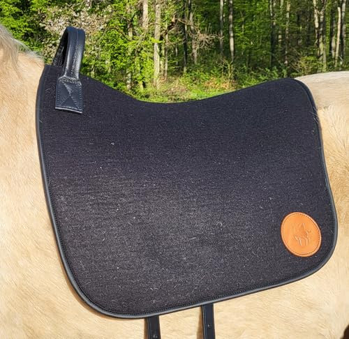 blanq Reitpad, Filzpad, Filzsattel schwarz mit Haltegriff