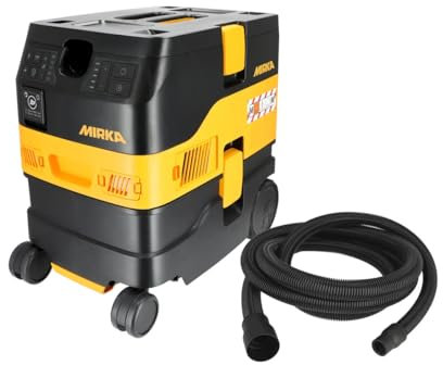 MIRKA DEXOS 1217 AFC - Aspirapolvere industriale Classe M con sistema di pulizia automatico e tubo 4 m - per levigatrice e officina