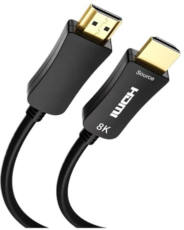 Câble HDMI 2.1 À Fibre Optique AOC 8K 60 Hz 4K 120 Hz 48 Gbps Câble HD Haute Vitesse 50 M 70 M 100 M EARC UHD HDR For RTX3080 3090 PS5 HDTV.(40m)